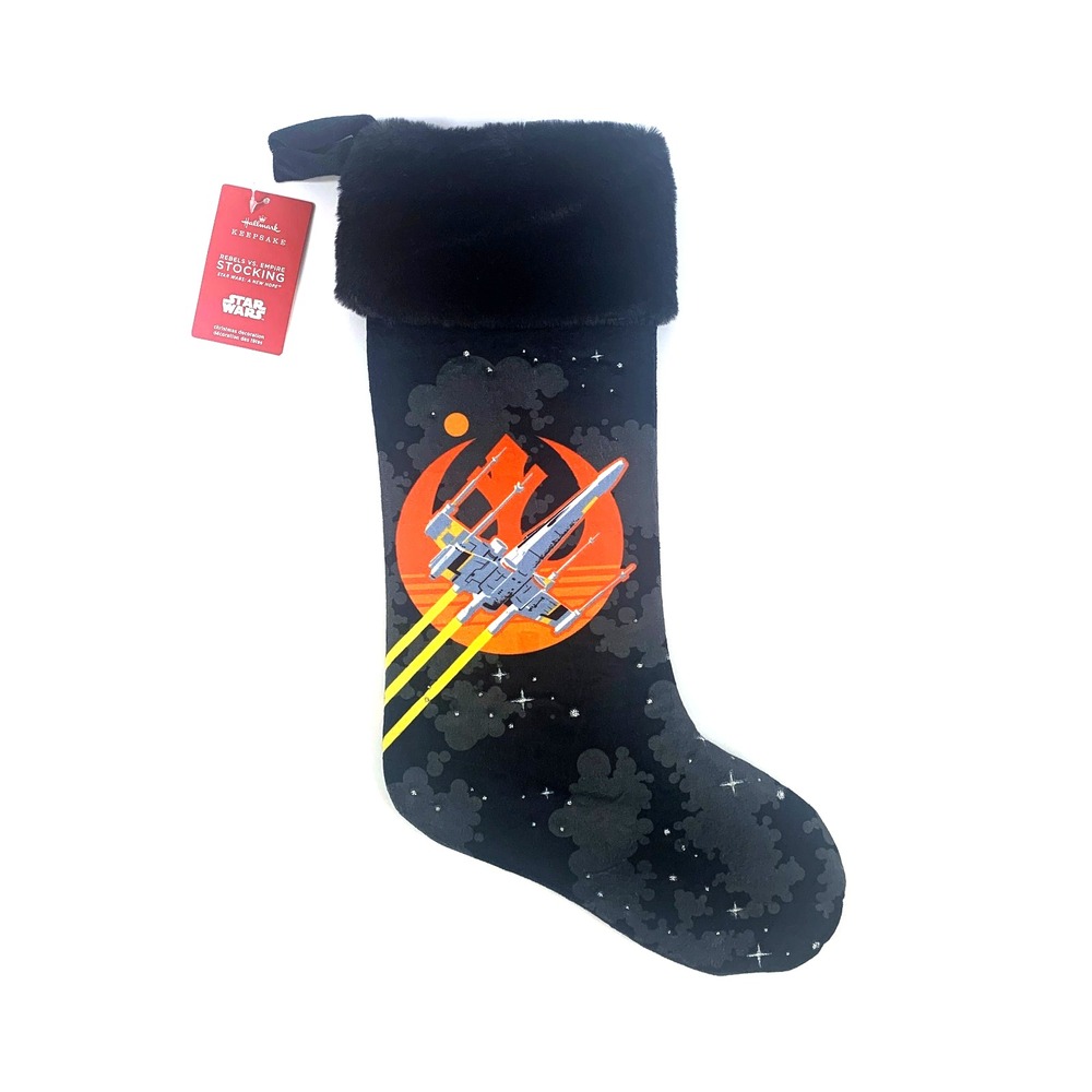 Hallmark Keepsake Rebel v Empire Christmas Stocking Star Wars A New Hope X Wing